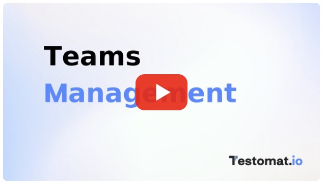 Testomatio - Teams