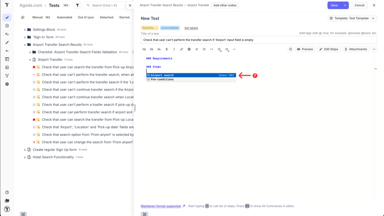 Testomat.io - Snippet